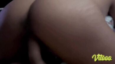 Big cock ejaculates a lot - she makes him cum by sitting down