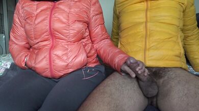 Mature stepmom gives her virgin stepson the first handjob in his life