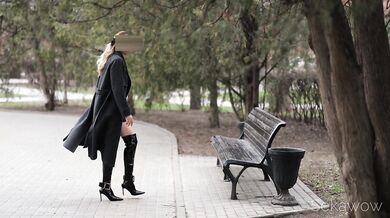 Instagram beauty in long boots