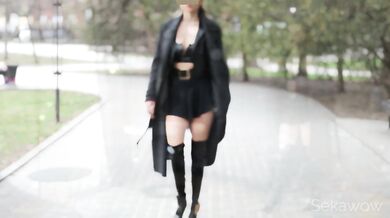 Instagram beauty in long boots