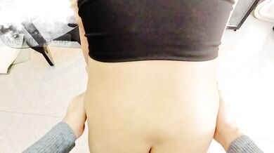 The fitness instructor instructs the students and can't help but insert themselves and ejaculate