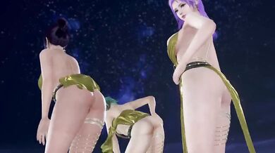 Dead or Alive Xtreme Venus Vacation Tamaki Shandy and Elise Soiree Dore Dress Nude Mod Fanservice Appreciation