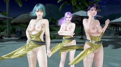 Dead or Alive Xtreme Venus Vacation Tamaki Shandy and Elise Soiree Dore Dress Nude Mod Fanservice Appreciation
