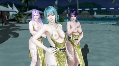 Dead or Alive Xtreme Venus Vacation Tamaki Shandy and Elise Soiree Dore Dress Nude Mod Fanservice Appreciation