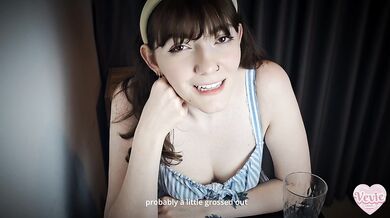 British Cutie Talks About Her Piss Kink Whilst Drinking Piss - Vevie Loves