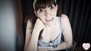 British Cutie Talks About Her Piss Kink Whilst Drinking Piss - Vevie Loves