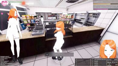 exhibitionism generates her pleasure in public places. 3D Hentai Game. part 2