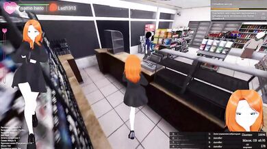 exhibitionism generates her pleasure in public places. 3D Hentai Game. part 2