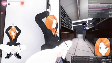 exhibitionism generates her pleasure in public places. 3D Hentai Game. part 2