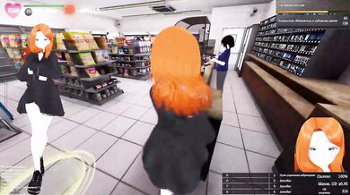 exhibitionism generates her pleasure in public places. 3D Hentai Game. part 2