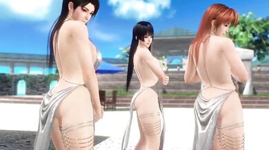 Dead or Alive Xtreme Venus Vacation Momiji Nyotengu and Kasumi Soiree Dore Dress Nude Mod Fanservice Appreciation