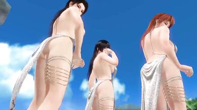 Dead or Alive Xtreme Venus Vacation Momiji Nyotengu and Kasumi Soiree Dore Dress Nude Mod Fanservice Appreciation