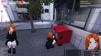 This virgin loves to undress in public and she got caught. 3D Hentai Game. part 2