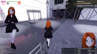 This virgin loves to undress in public and she got caught. 3D Hentai Game. part 2