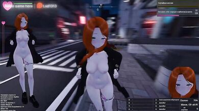 This virgin loves to undress in public and she got caught. 3D Hentai Game