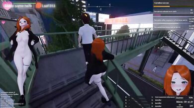 This virgin loves to undress in public and she got caught. 3D Hentai Game