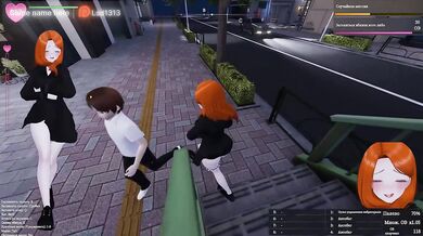 This virgin loves to undress in public and she got caught. 3D Hentai Game