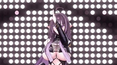 Kitsch MMD | Elf VTuber Nude Strip Dance
