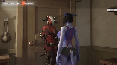 A huge tauren cock stretches a draenei girl's pussy in public. World Of Warcraft