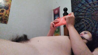 Naked Girl Listening to a DJ PinkMoonLust Playlist (omg look at her BUSH)