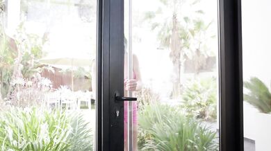 A horny French girl is invited to a mansion, where she's greeted by four guys with huge cocks. PISSING GANGBANG!!