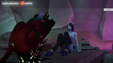 The demoness fucked the witch girl and filled her tank with mana. WOW 3D