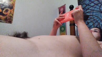 Listening to DJ PinkMoonLust Rap Songs while Playing Nintendo Naked and Hairy Onlyfans Girl