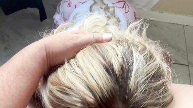 Angel face, cum swallowing