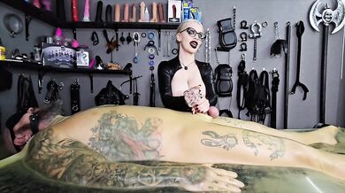 Femdom edging handjob with ruined orgasms
