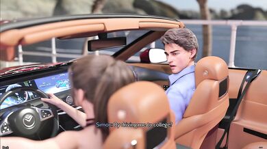 Simon Follows Sue for a Better View & Ends Up Trapped in a Ruthless Car Sex Night (3D)