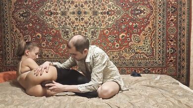 Man fuck beautiful Russian girl anal dildo homemade amateur