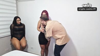 Contraté a una zorra y la humillo gritándole puta mientras mi marido la penetra sin condón - Alejandra Palacios