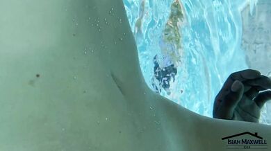 Blonde College Chick Gets Fucked in Pool and Pool Side by BBC