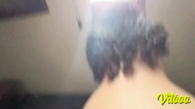 My submissive girlfriend has a big ass - she likes semen in her ass