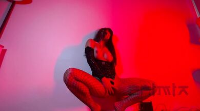 Big-tits Asian Cyberpunk Stripper in Fishnet