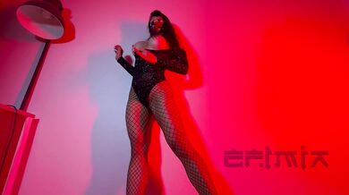 Big-tits Asian Cyberpunk Stripper in Fishnet
