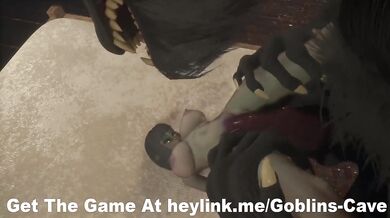 Trapped & Broken in Goblins Cave: MILF Takes Doggy Style Anal Gangbang Like a Champion!