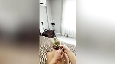 Intense Orgasm from Russian Cheating Wife with Big Ass. Hot Milf Blonde Step Mom Shares Bed for Hard Rough Sex with Step Dad Real Amateur Homemade POV