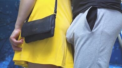 Inappropriate public touch inside a packed bus! Almost seen by Bus Passenger when She Helps a Stranger To Ejaculate