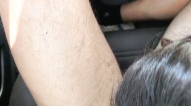 POV Car Sex: Short Skirt Girl Rides Me Cowgirl on Backseat, Then Blowjob and I Cum in Her Mouth – She Spits Cum on Her Pussy