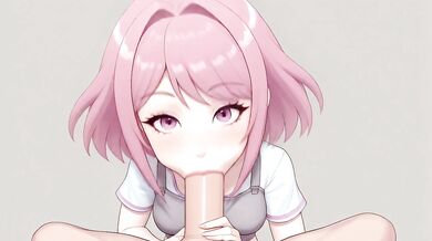 AI Generated - Playful Pink-Haired Cutie Drooling Deepthroat & Sensual Ride Part 1