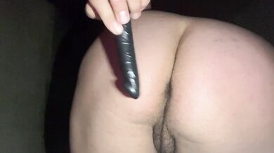 Big tits&Massive Ass Farm Slut Solo Dildo Fucking in the Barn