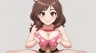 AI Generated - Sweet Brunette Heart Pattern POV Deepthroat & Bedtime Ecstasy