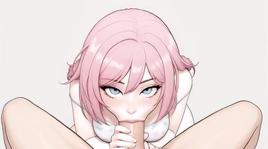 AI Generated - Playful Pink-Haired Cutie Drooling Deepthroat & Sensual Ride Part 2