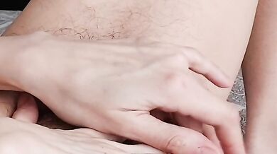 Fierce hairy clit worship leaves her moaning deep