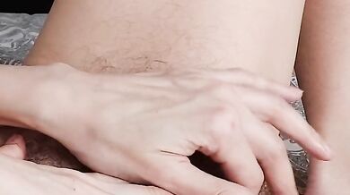 Fierce hairy clit worship leaves her moaning deep