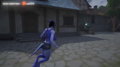 A lustful draenei seduced a thick cock and fucked him with her tight ass