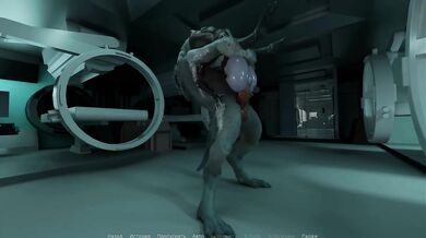A lustful mutant fucked a girl who loves riding cocks. 3D Hentai Game