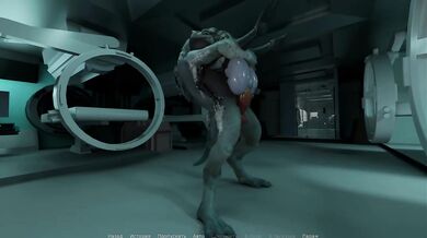 A lustful mutant fucked a girl who loves riding cocks. 3D Hentai Game