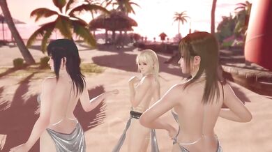 Dead or Alive Xtreme Venus Vacation Misaki Marie Rose and Koharu Soiree Dore Dress Nude Mod Fanservice Appreciation